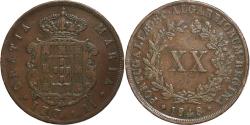 World Coins - Portugal, Maria II, 20 Reis, 1848, Copper, , KM:482