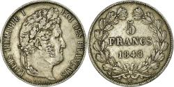 World Coins - Coin, France, Louis-Philippe, 5 Francs, 1848, Strasbourg, , Silver
