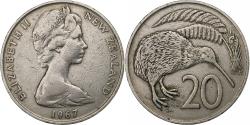 World Coins - New Zealand, Elizabeth II, 20 Cents, 1967, Copper-nickel, , KM:36.1