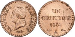 World Coins - France, Centime, Dupré, 1851, Paris, Copper, , Gadoury:84, KM:754