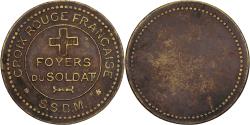 World Coins - France, Token, Croix rouge Française, Foyers du Soldat, Brass,
