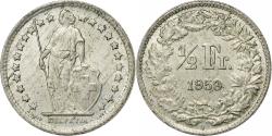 World Coins - Switzerland, 1/2 Franc, 1959, Bern, Silver, , KM:23