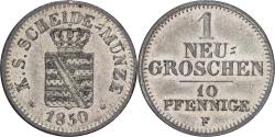 World Coins - Coin, German States, SAXONY-ALBERTINE, Friedrich August II, Neu-Groschen, 10