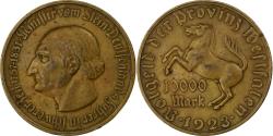 World Coins - Germany, Prussian province of Westphalia, 10000 Mark, 1923, , Tombac