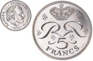 World Coins - Coin, Monaco, Rainier III, 5 Francs, 1995, Paris, BU, , Nickel