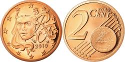 World Coins - France, 2 Euro Cent, 2010, BE, , Copper Plated Steel, KM:1283