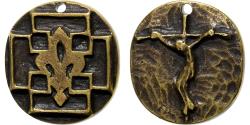 World Coins - France, Medal, Crucifixion of Jesus, Bronze,