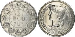 World Coins - France, Medal, Ecu Europa, Marianne, Politics, 1990, Rodier,