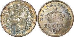 World Coins - France, Napoleon III, 20 Centimes, 1867, Paris, Silver, , Gadoury:309