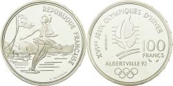 World Coins - Coin, France, Ice Skating Couple, 100 Francs, 1989, , Silver, KM:972