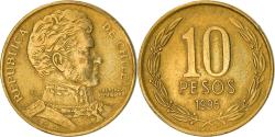 World Coins - Coin, Chile, 10 Pesos, 1995, Santiago, , Aluminum-Bronze, KM:228.2