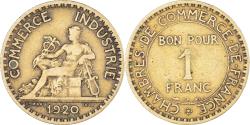 World Coins - Coin, France, Chambre de commerce, Franc, 1920, Paris,