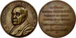 World Coins - France, Medal, Hommage de la Patrie à Georges Clémenceau, 1918, Bronze