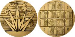 World Coins - France, Medal, Calendrier, Nouvelle Année, 1998, Bronze, Monnaie de Paris
