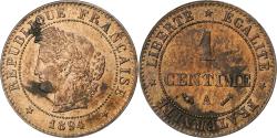 World Coins - France, Centime, Cérès, 1894, Paris, Bronze, , Gadoury:88, KM:826.1