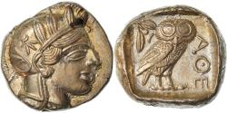 Ancient Coins - Coin, Attica, Athens, Tetradrachm, 490-407 BC, Athens, AU(55-58), Silver