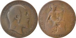 World Coins - Coin, Great Britain, Elizabeth II, 1/2 Penny, 1908, , Bronze, KM:896