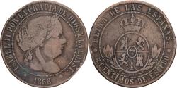 World Coins - Spain, Isabel II, 5 Centimos, 1868, Madrid, Copper, , KM:635.1
