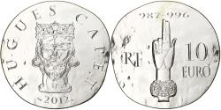 World Coins - France, 10 Euro, Hugues Capet, 2012, Monnaie de Paris, Silver,