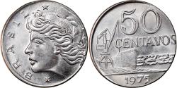 World Coins - Coin, Brazil, 50 Centavos, 1975, planchet error, , Stainless Steel