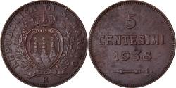 World Coins - Coin, San Marino, 5 Centesimi, 1938, Rome, , Bronze, KM:12