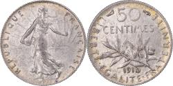 World Coins - Coin, France, Semeuse, 50 Centimes, 1910, Paris, , Silver, KM:854