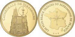World Coins - France, Medal, Cathédrale de Strasbourg, Utrecht, Copper-Nickel Gilt,