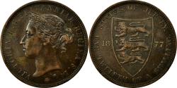 World Coins - Coin, Jersey, Victoria, 1/12 Shilling, 1877, Heaton, , Bronze, KM:8