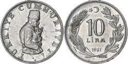 World Coins - Turkey, 10 Lira, 1981, Aluminum, , KM:945