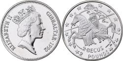 World Coins - Gibraltar, 2.8 Ecus, 1992, Copper-nickel,