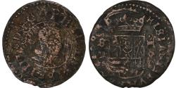 World Coins - Spain, Philip IV, 16 Maravedis, 1663, Seville, Copper, , KM:172.7