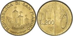 World Coins - Coin, San Marino, 200 Lire, 1993, , Aluminum-Bronze, KM:300