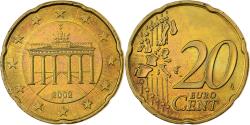 World Coins - Germany, 20 Euro Cent, 2002, Hambourg, Nordic gold,
