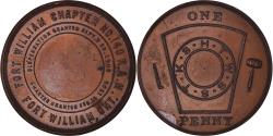 World Coins - Canada, Token, Masonic, Fort William, Chapter Penny, , Copper