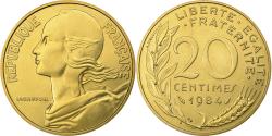 World Coins - France, 20 Centimes, Marianne, 1984, Paris, Aluminum-Bronze,
