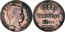 World Coins - Coin, ITALIAN STATES, NAPLES, Ferdinando II, 10 Tornesi, 1833,