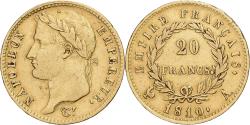 World Coins - France, Napoleon I, 20 Francs, 1810, Paris, Grand coq, Gold,