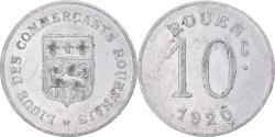 World Coins - Coin, France, Ligue des commerçants rouennais, 10 Centimes, 1920,