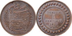 World Coins - Tunisia, French protectorate, 5 Centimes, 1917, Paris, Bronze, , KM:221