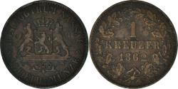 World Coins - Coin, German States, NASSAU, Adolph, Kreuzer, 1862, Wiesbaden,