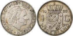 World Coins - Netherlands, Juliana, 1 Gulden, 1955, Silver, , KM:184