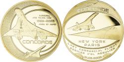 World Coins - France, Medal, Adieu au Concorde, Dernier Vol New-York/Paris, Aviation, 2003
