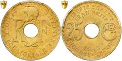 World Coins - French Equatorial Africa, 25 Centimes, 1943, Pretoria, Very rare
