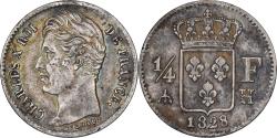 World Coins - France, Charles X, 1/4 Franc, 1828, La Rochelle, Silver, , Gadoury:353
