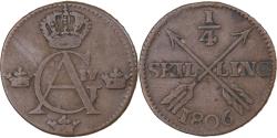 World Coins - Sweden, Gustaf IV Adolf, 1/4 Skilling, 1806, Copper, , KM:564