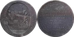 World Coins - France, 5 Sols, Monneron, 1792, Paris, Bronze,