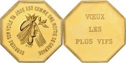 World Coins - France, Token, Amour et Mariage, Voeux, Gilt Bronze, Belo,