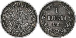 World Coins - Finland, Alexander III, Markka, 1892, Helsinki, Silver, , KM:3.2