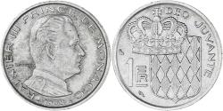 World Coins - Monaco, Rainier III, Franc, 1968, , Nickel, KM:140, Gadoury:MC 150