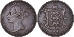 World Coins - Coin, Jersey, Victoria, 1/26 Shilling, 1861, , Copper, KM:2